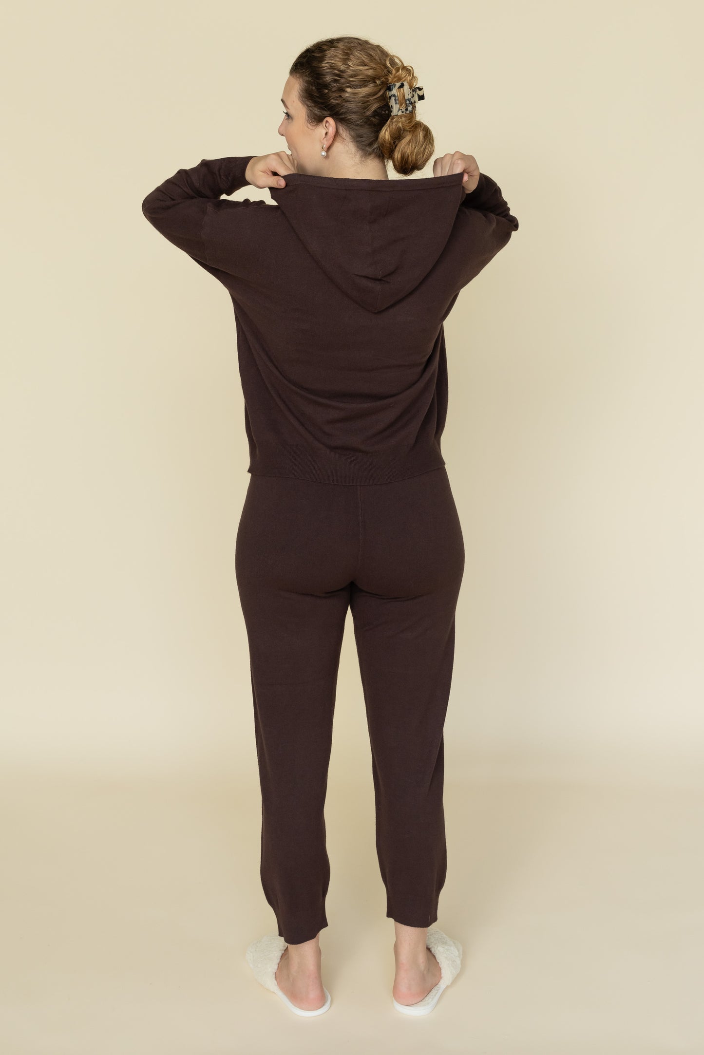 Joggingpak Dames Bruin 3