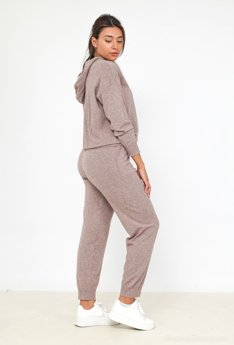 Luxe Joggingpak Dames Taupe 3