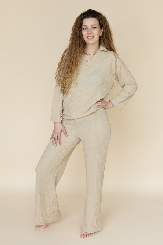 Comfy Set Dames Beige