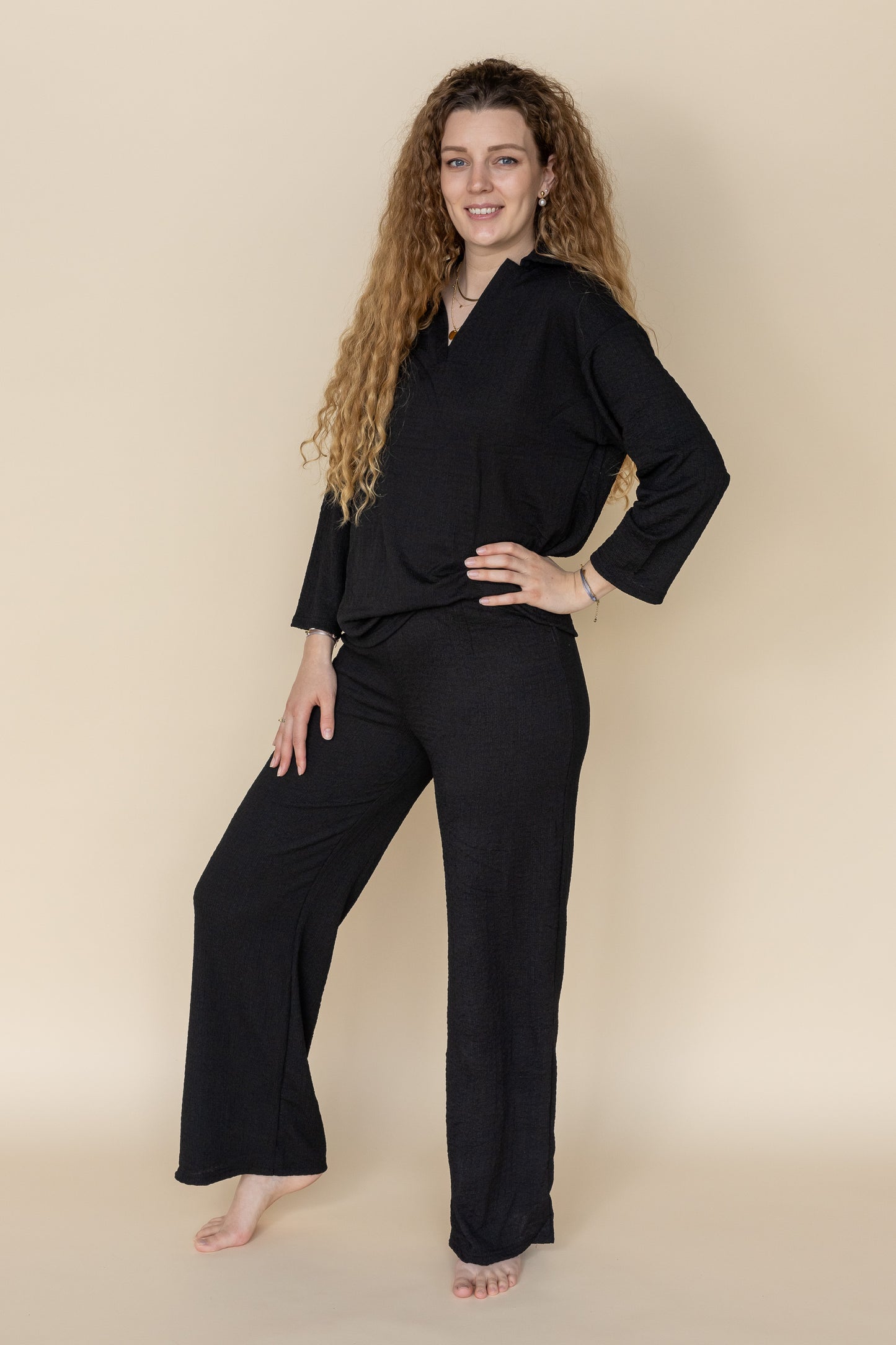 Comfy Set Dames Zwart 3