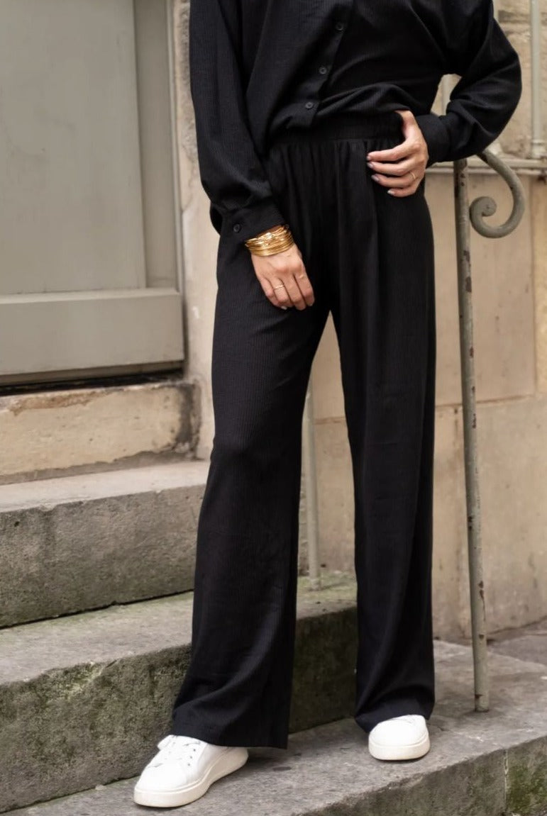 Zwart Loungewear Huispak Dames Blouse Lounge