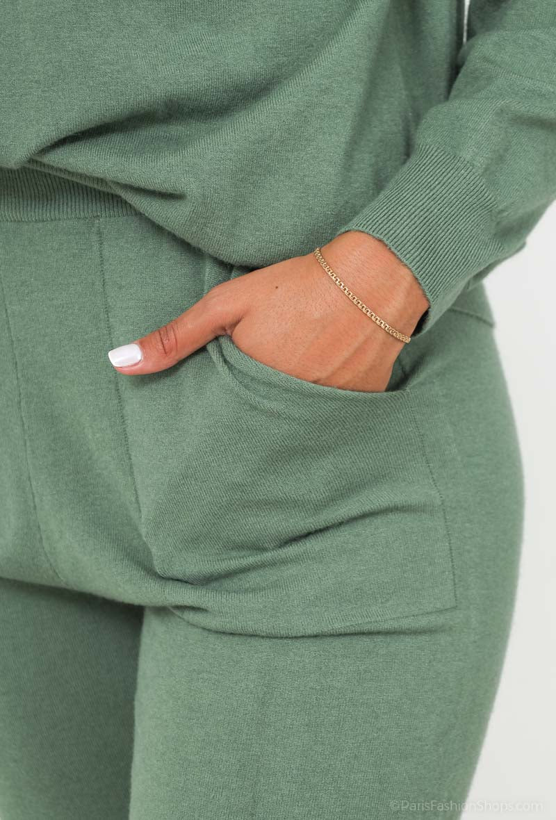Luxe huispak dames groen 2
